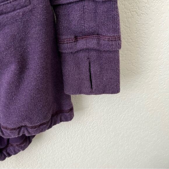 Lululemon Gratitude Wrap Heathered Deep Zinfandel Purple Sweatshirt Jacket - Picture 8 of 9